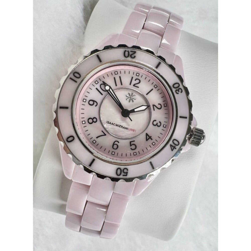 Pink Isaac Mizrahi Live! Quartz Watch Quartz 36mm Designer Glam Feminine